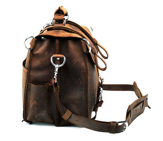 Crazy Horse Leather Men's Shoulder Bag
