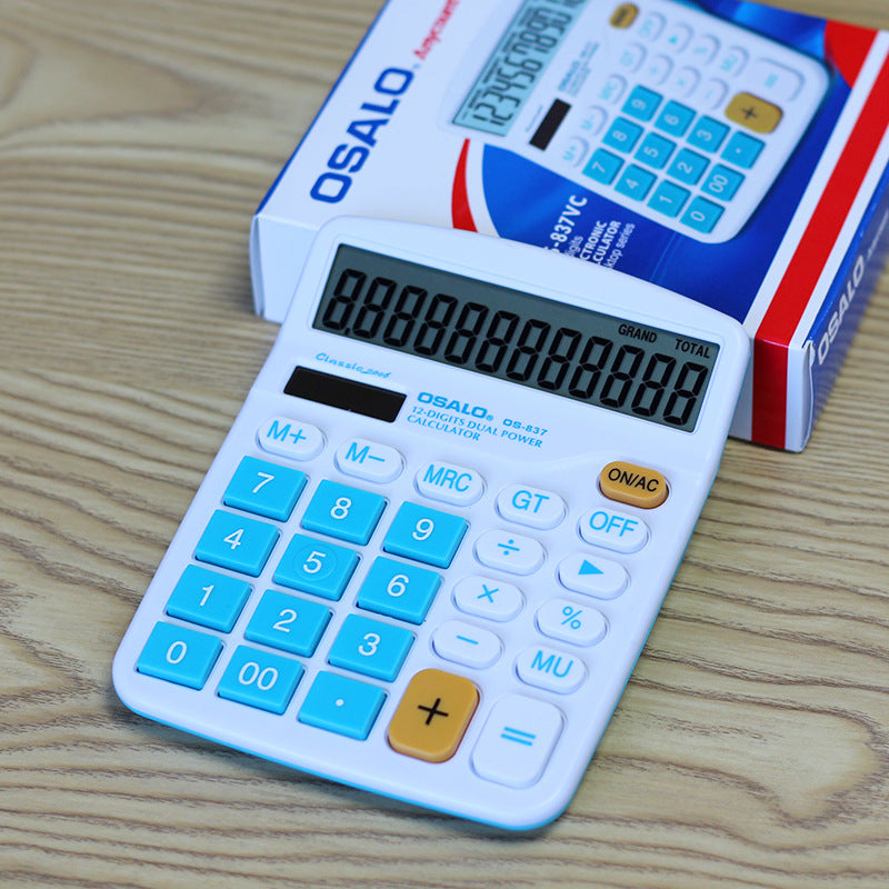 837 Solar Powered Business Calculator with 12-Digit Display