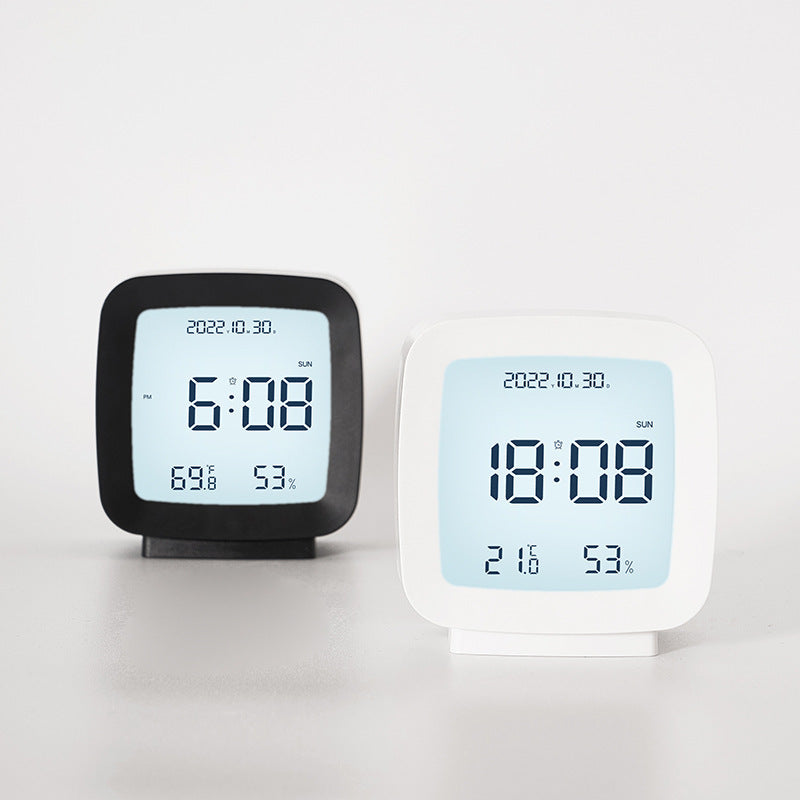 Compact Alarm Clock for Kids with Temperature and Humidity