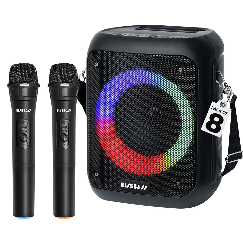Vorvania Portable Karaoke Machine with Dual Wireless Microphones