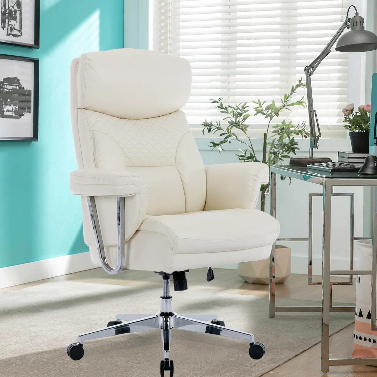 Executive Faux Leather Office Chair, 350lb Capacity
