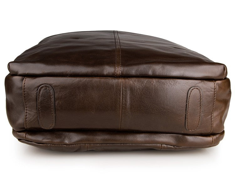 Genuine Leather Laptop Backpack, 15-Inch