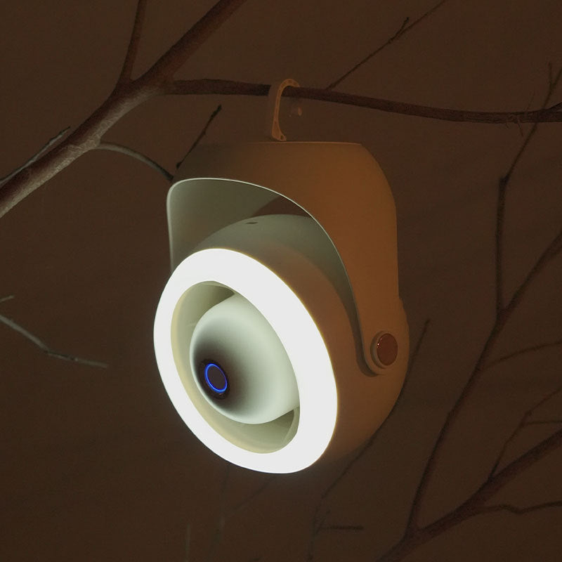 Wall-Mounted Outdoor Camping Light and USB Fan Combo