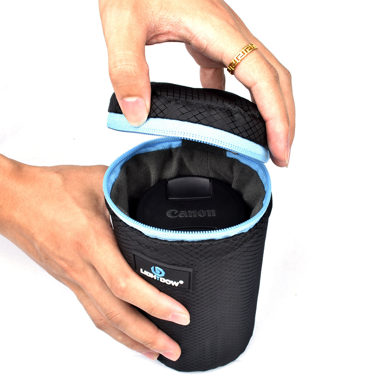 Waterproof Camera Lens Bag with Thick Fleece Padding