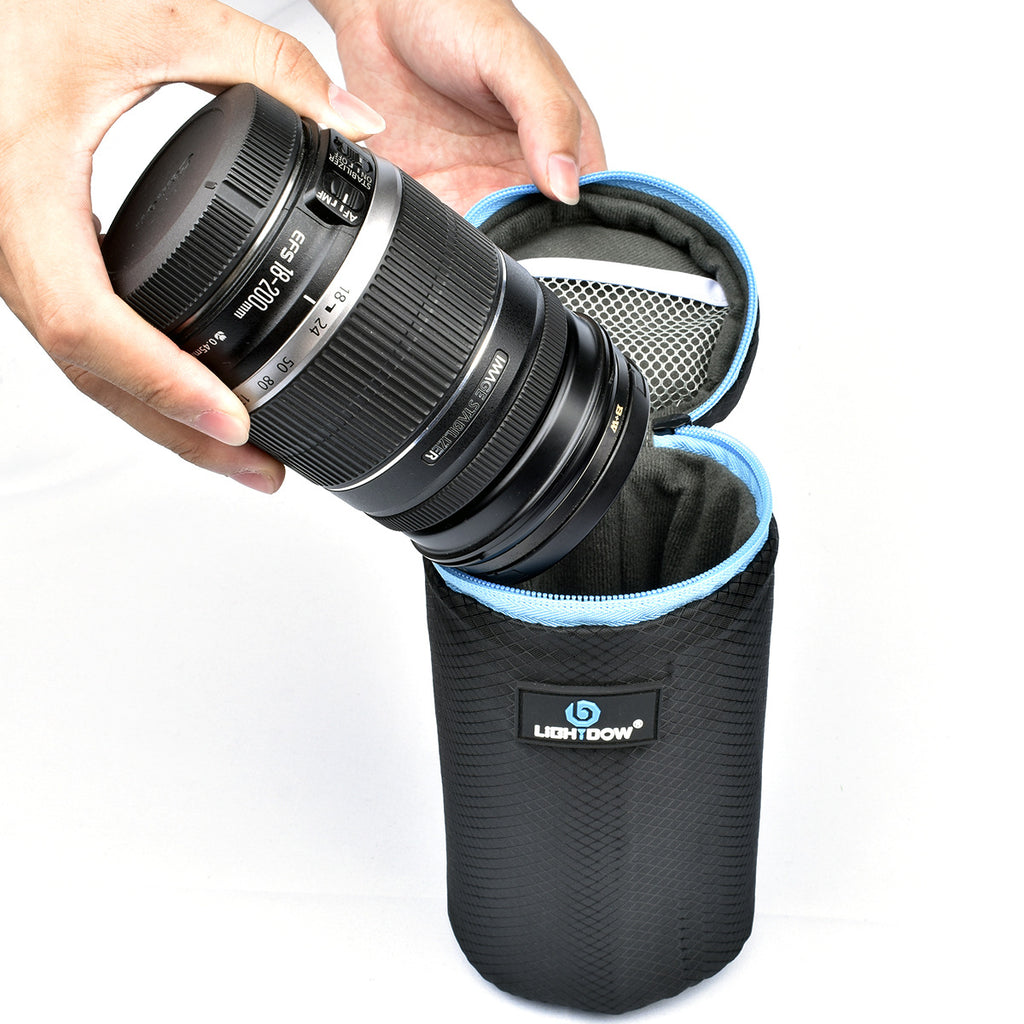 Waterproof Camera Lens Bag with Thick Fleece Padding