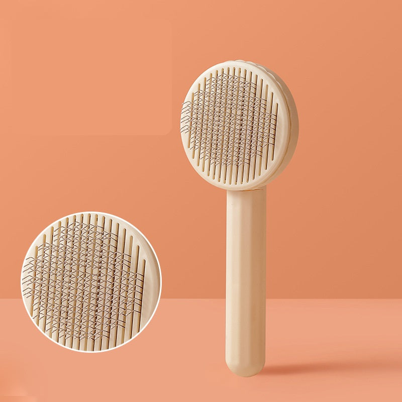 Self-Cleaning Pet Grooming Slicker Brush for Cats and Dogs