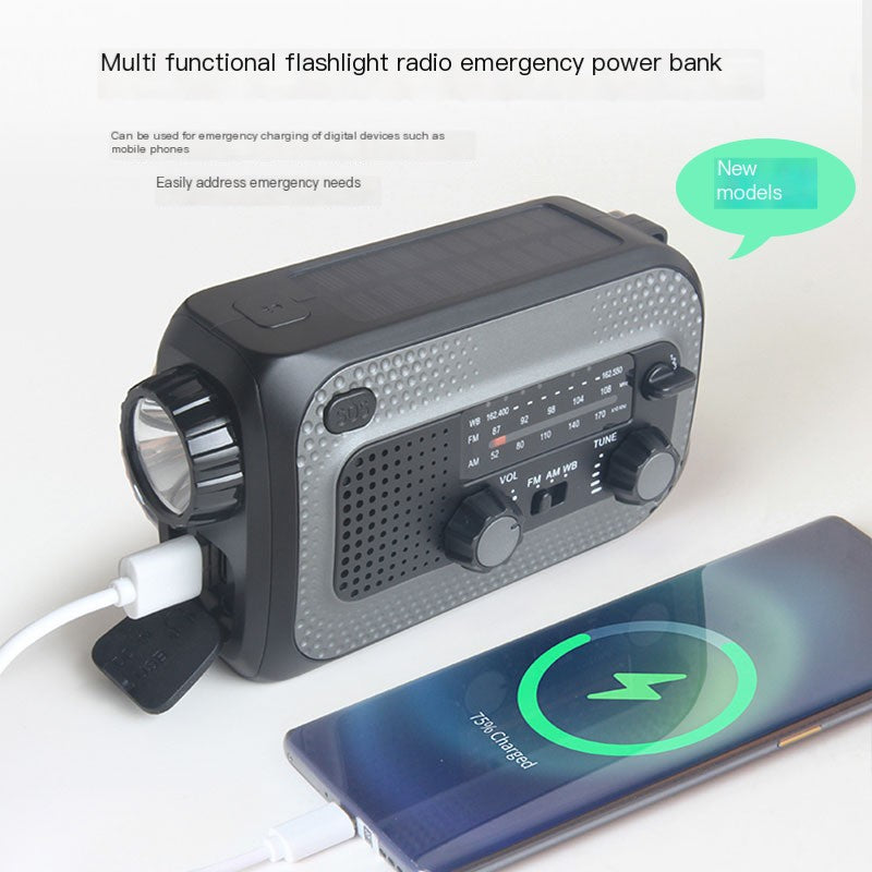 Hand-Crank Emergency Radio with Solar Charging