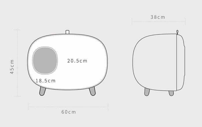 Cat Litter Box with Pull-Out Drawer