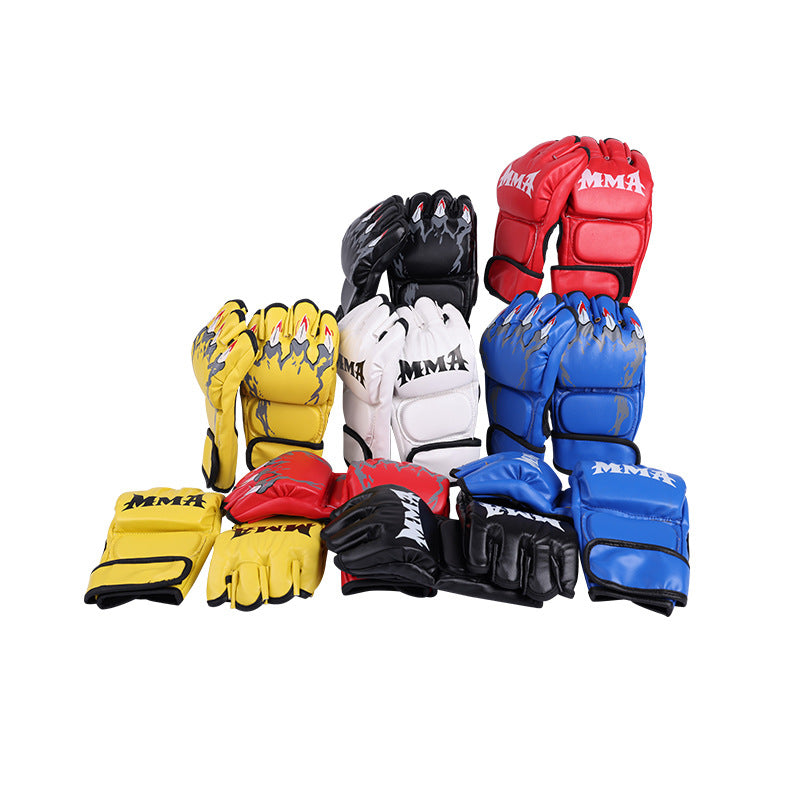 Half-Finger Boxing Gloves for Adults and Kids MMA Training