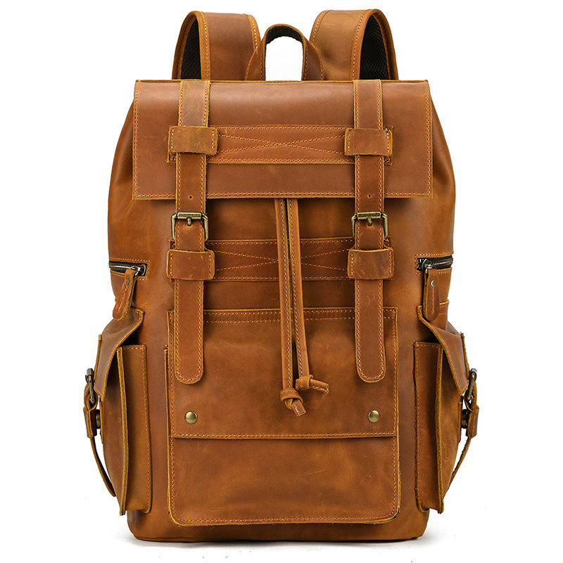 Vintage Crazy Horse Leather Backpack