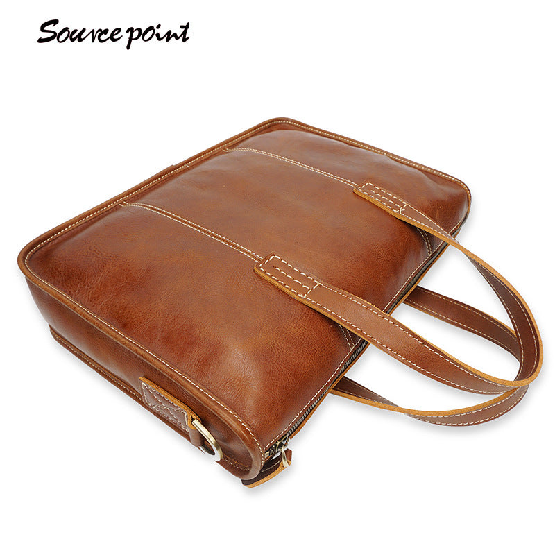 Vintage Leather Messenger Bag