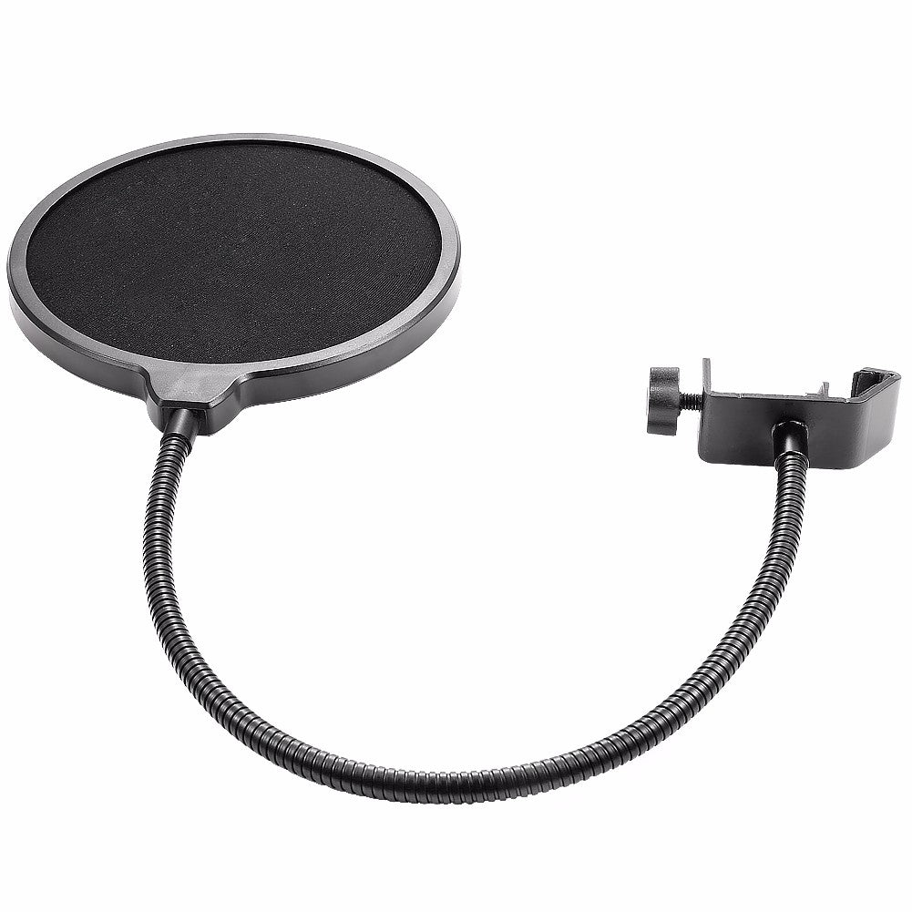Black Microphone Windscreen Shield