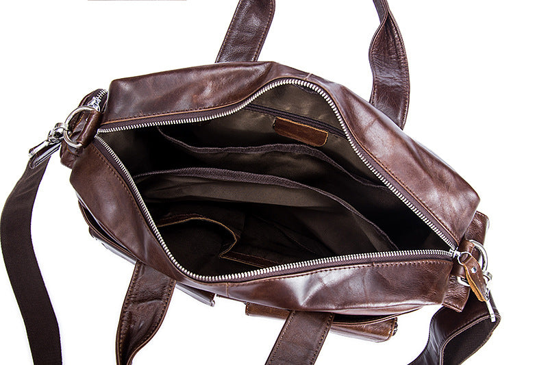 Retro Genuine Leather Men's Shoulder Bag