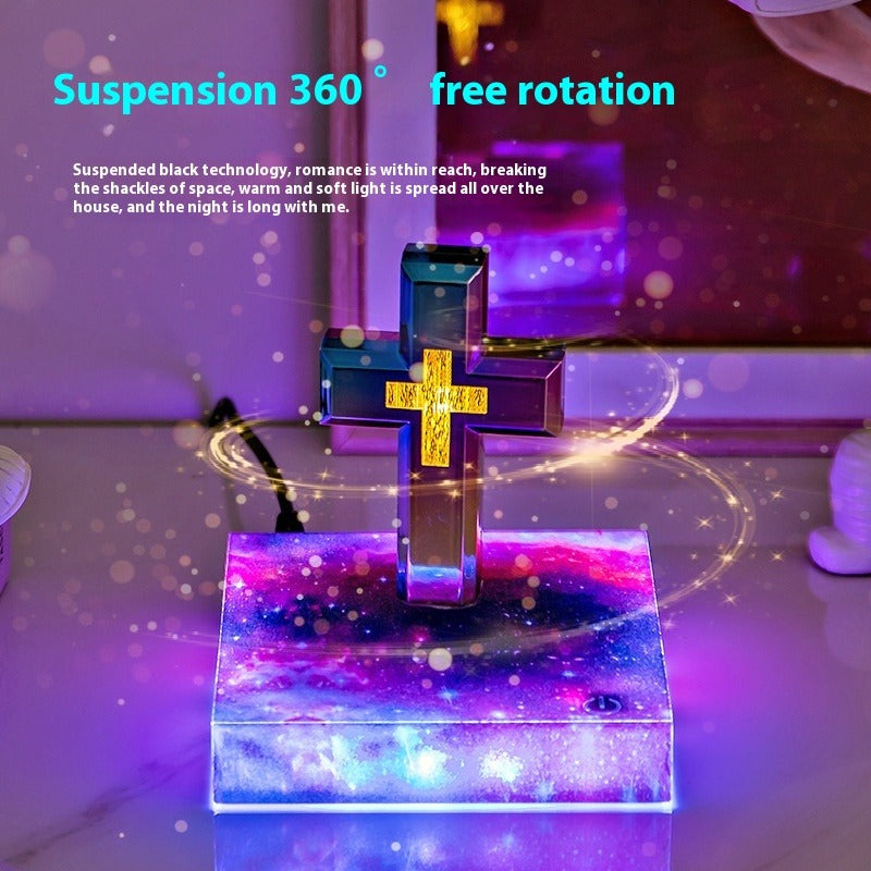 Magnetic Suspension Cross Table Lamp