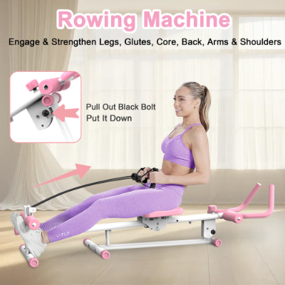 4-in-1 Ab Glider & Rowing Fitness Machine