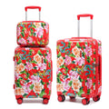 3-Piece Patterned Hardshell Luggage Set with TSA Lock