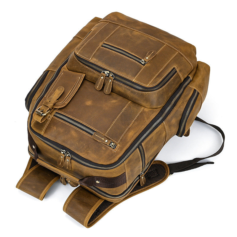 Crazy Horse Leather 15.6-Inch Backpack