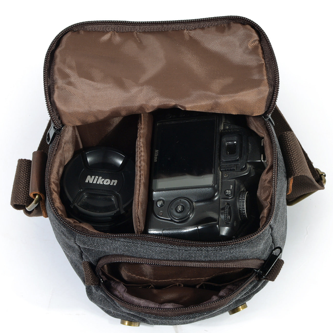 Vintage Waterproof Canvas Camera Bag for Men and Women