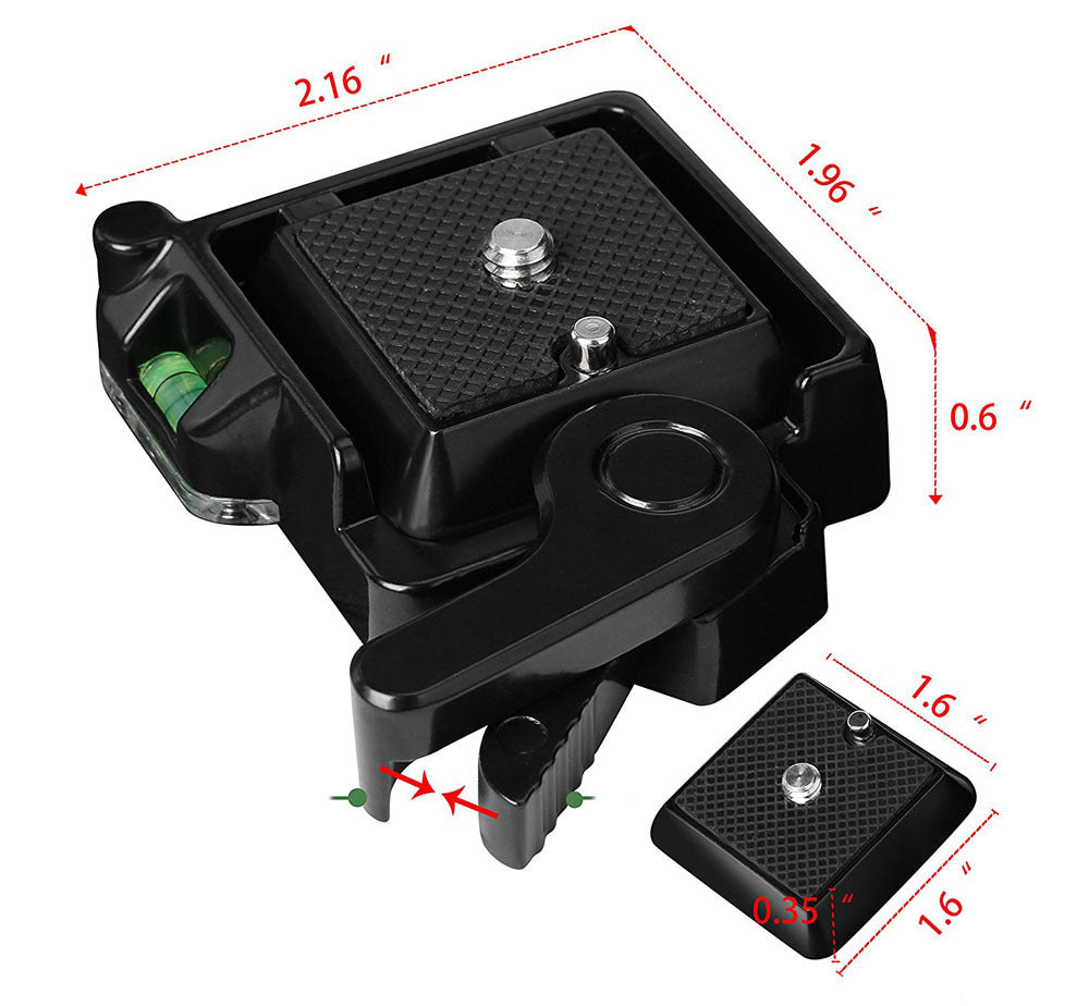 Quick Release Plate for Tripod and Camera Mounting