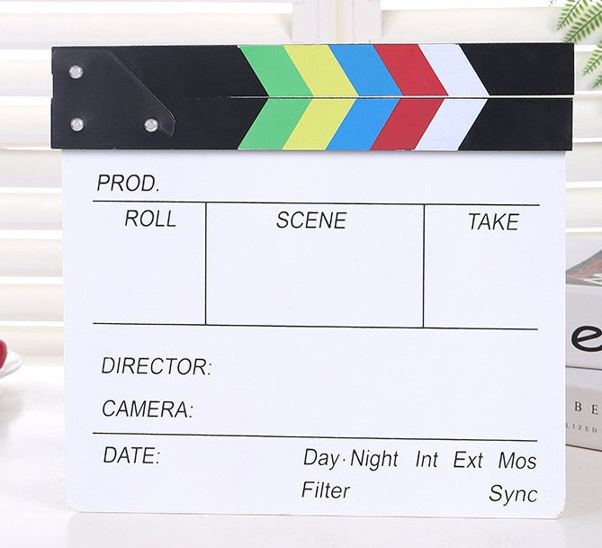 Acrylic Wooden Directors Clapboard Photography Prop