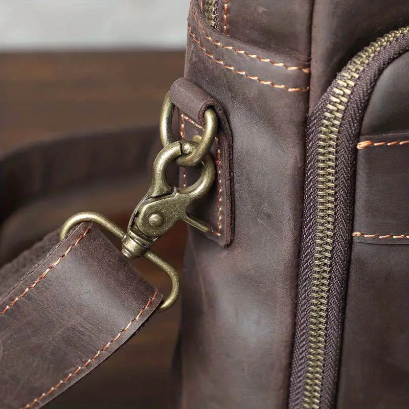 Vintage Crazy Horse Leather Briefcase
