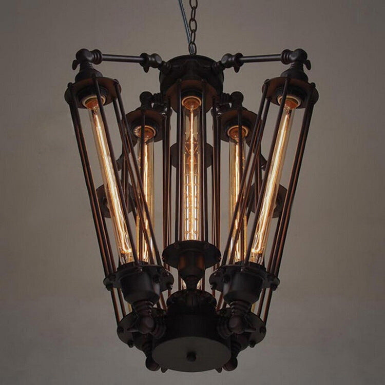 Eight-Head Branch Pendant Light, Loft Style