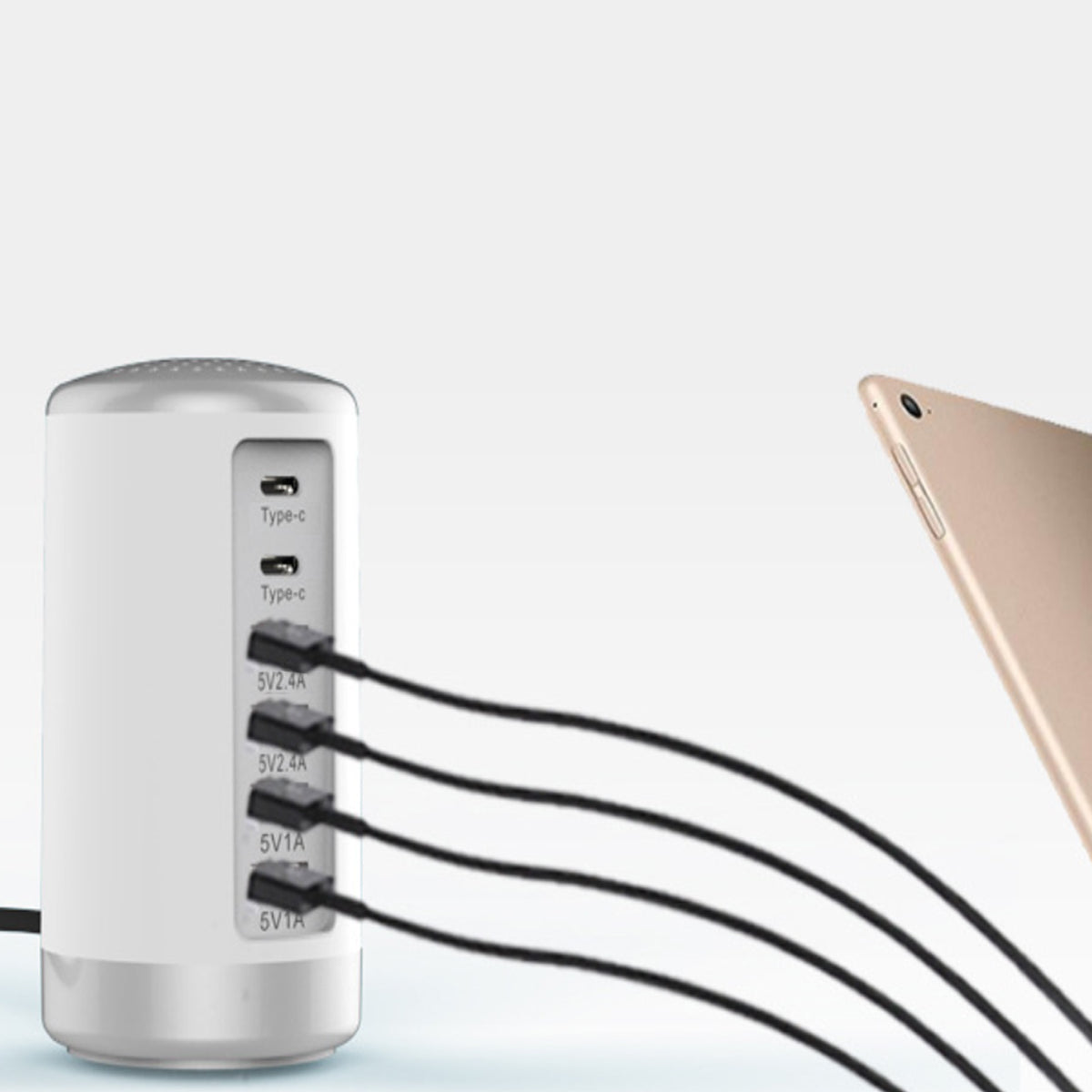 Tower USB Charging Station with 6 High-Speed Ports