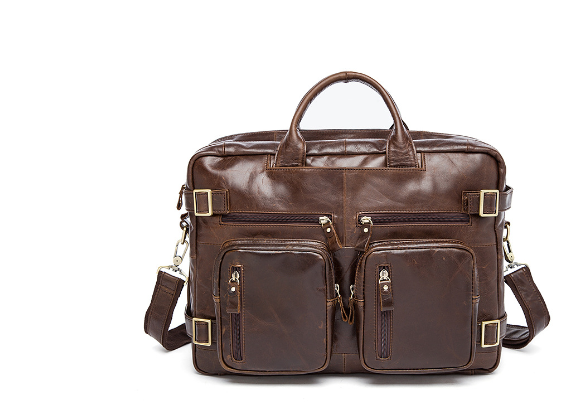 Men's Leather Business Tote Bag
