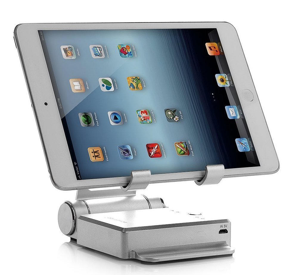 Podium Style Stand with Extended Battery for iPad, iPhone and Smart Gadgets