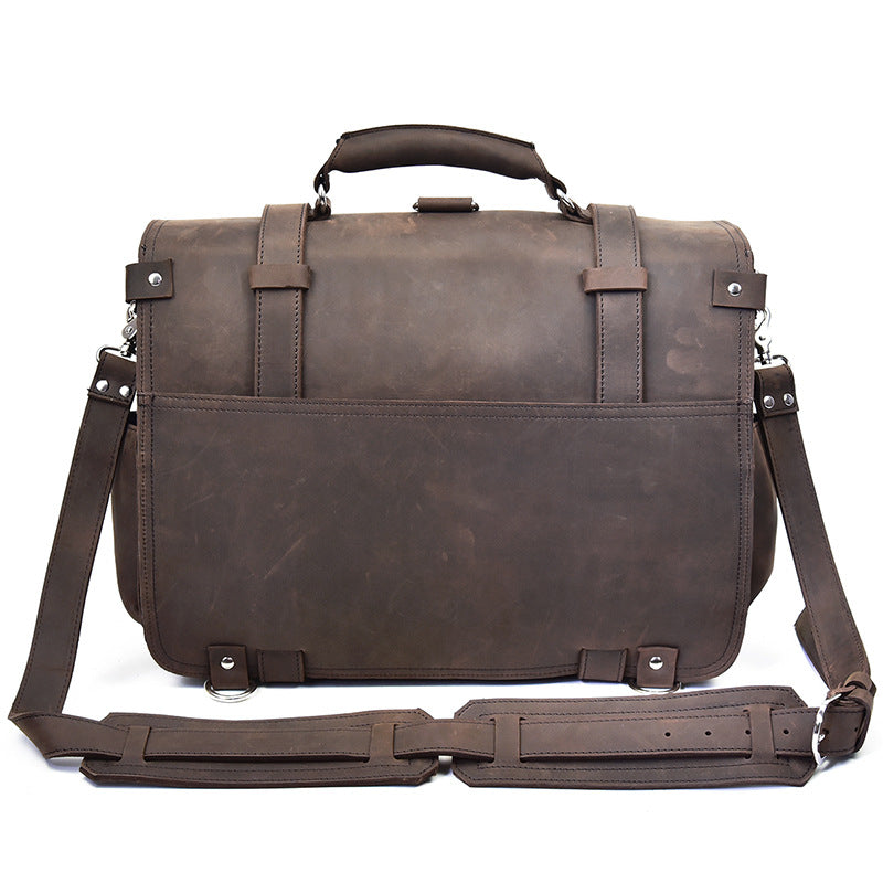 Vintage Crazy Horse Leather Travel Bag