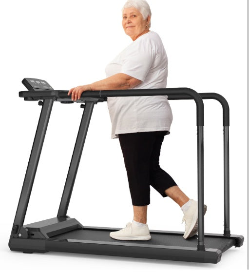 Walking Pad Treadmill with Long Handrails
