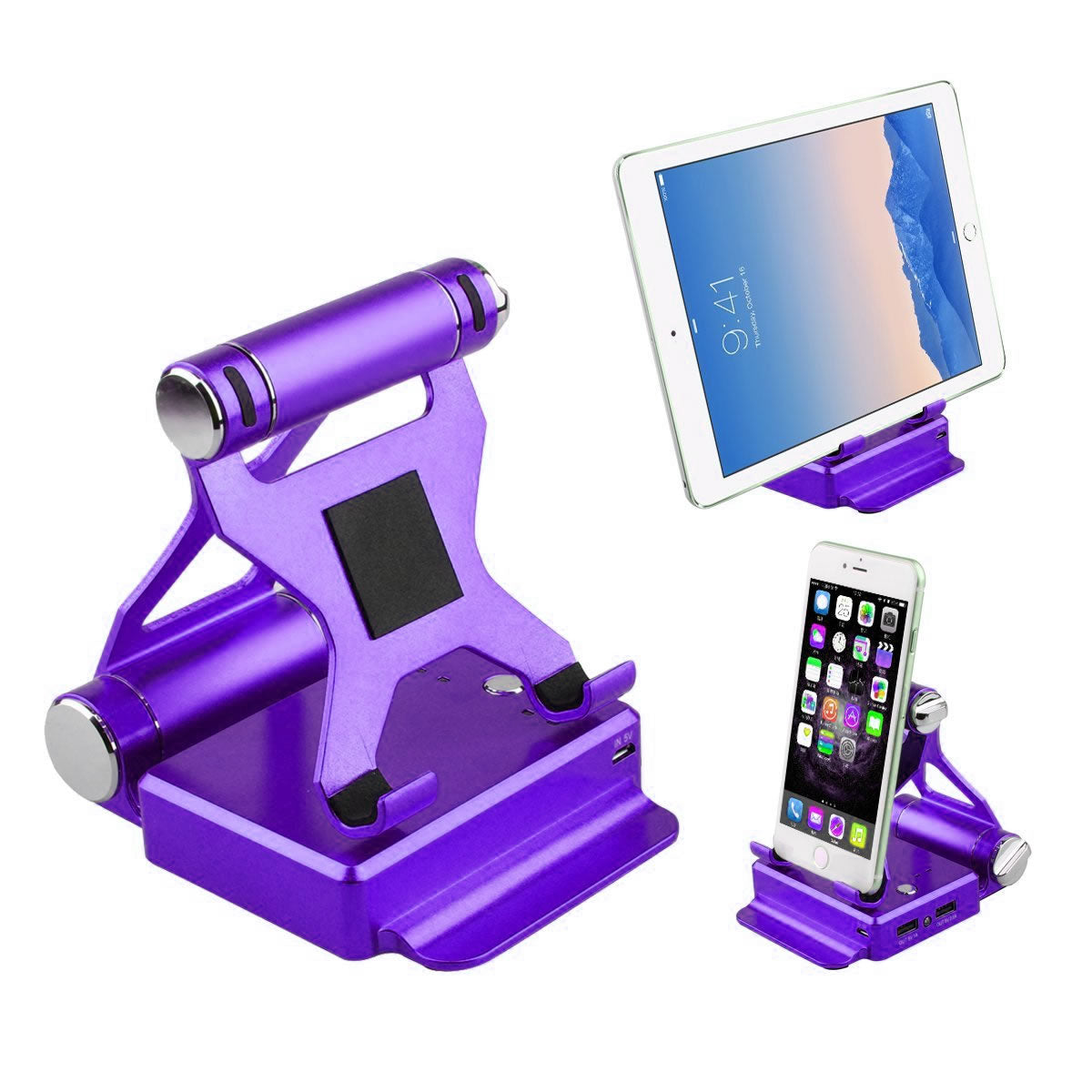 Podium Style Stand with Extended Battery for iPad, iPhone and Smart Gadgets