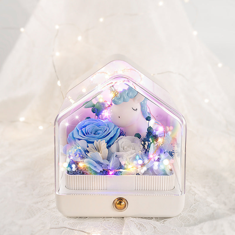 Bluetooth Speaker with Creative Flower Night Light