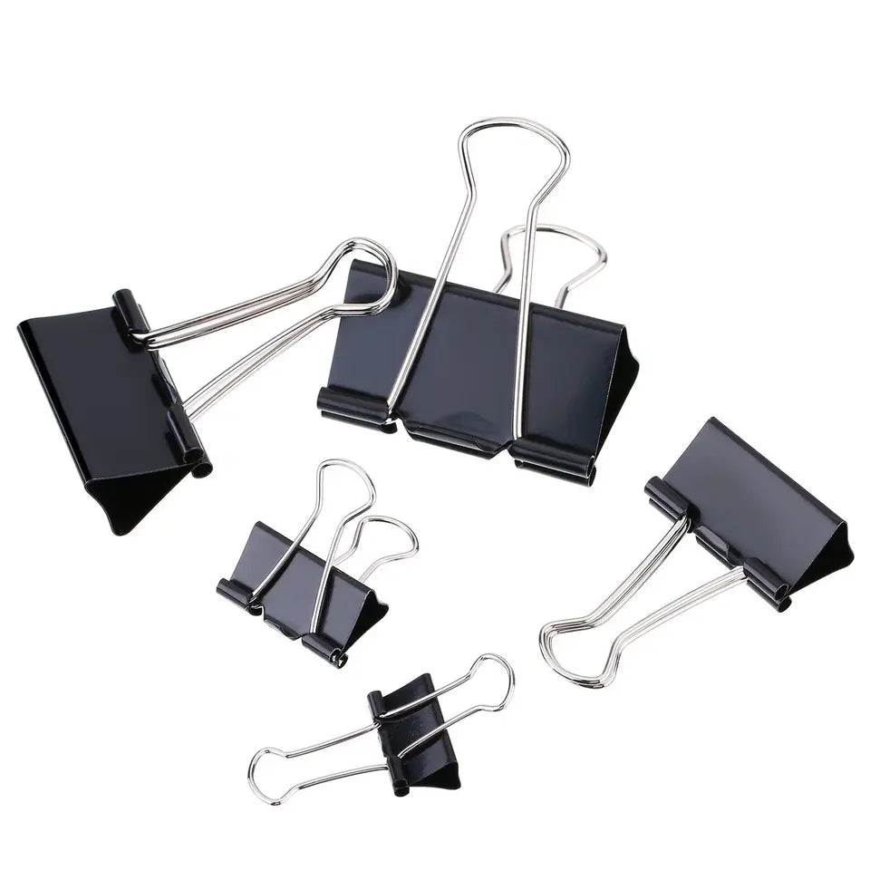 Small 5/8 Inch (15mm) Black Binder Clip (12/Pack)