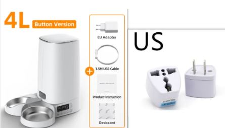 Automatic Pet Feeder with Stainless Steel Bowl