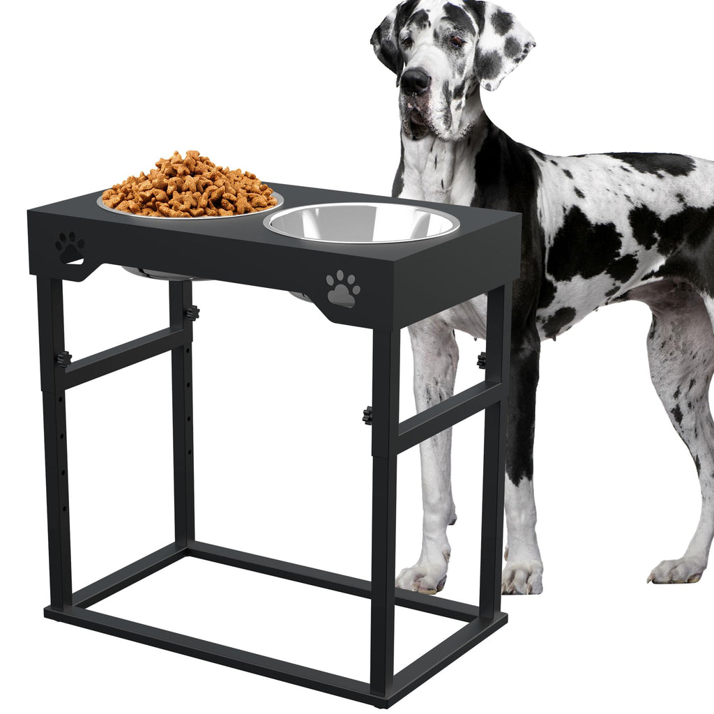Adjustable-Height Elevated Dog Bowl Stand