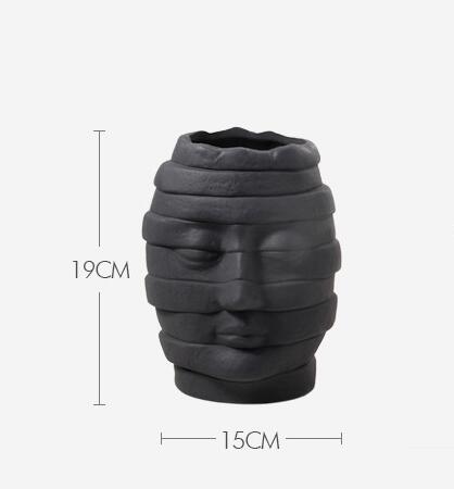 Minimalist Ceramic Face Vase