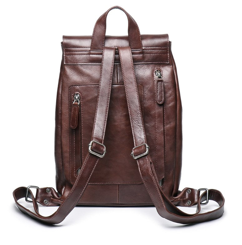 Women's Waxed Cowhide Leather Backpack