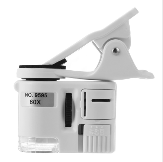 Digital Microscope Portable Mini Phone Clip HD Lens