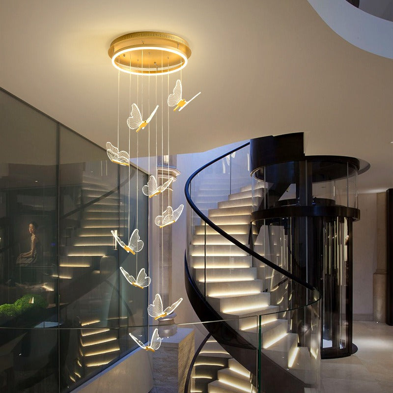 Modern Loft Spiral Chandelier