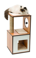 Vesper V-Box Small Cat Tree, Walnut