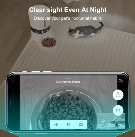 Smart Pet Feeder with 1080P Camera