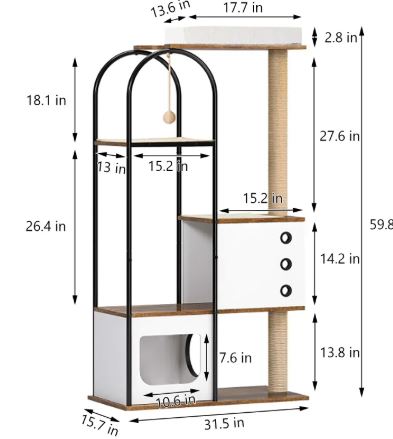 5-Tier Multi-Level Cat Tree Tower