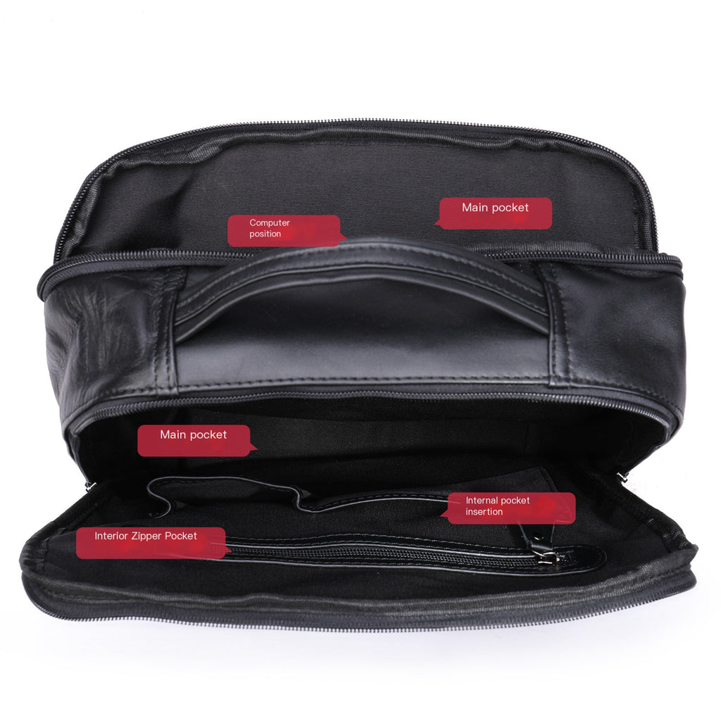 Head Layer Cowhide Leather Backpack