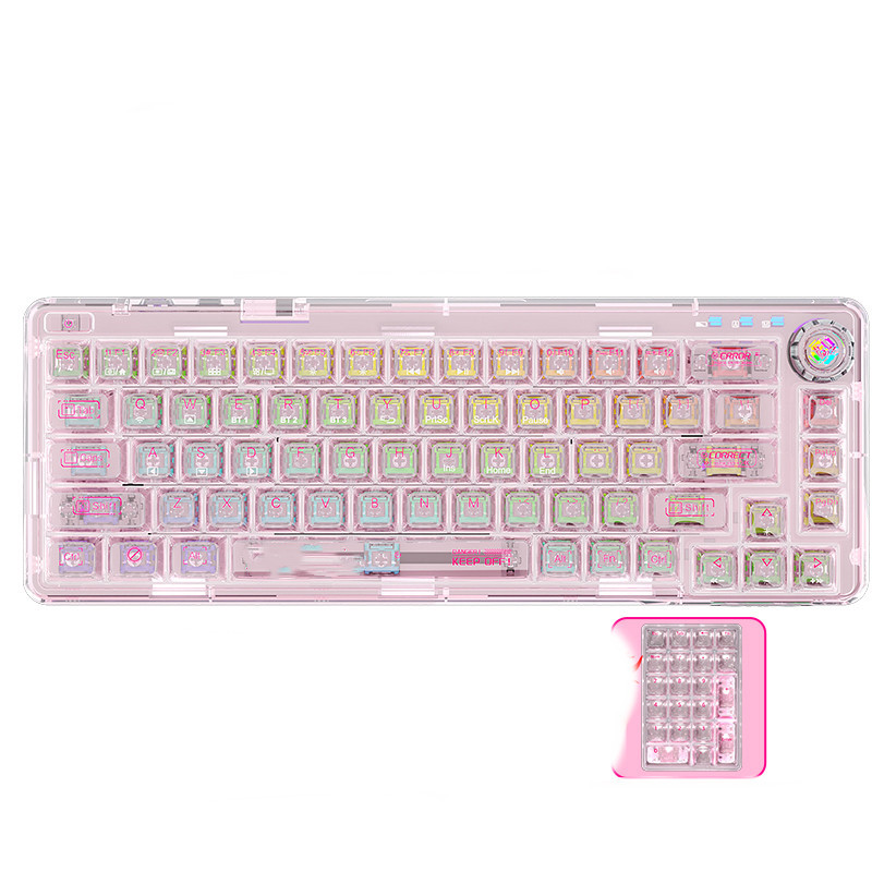 68-Key Hot-Swap Bluetooth Mechanical Keyboard
