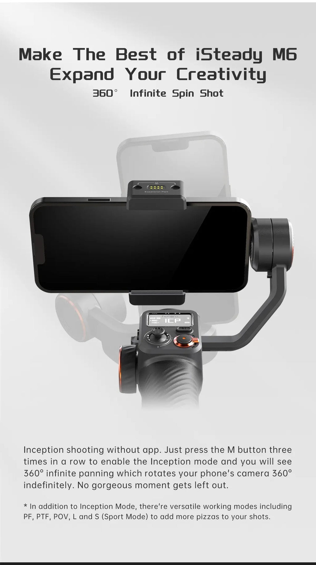 AI Face-Tracking Vlog Three-Axis Stabilizer