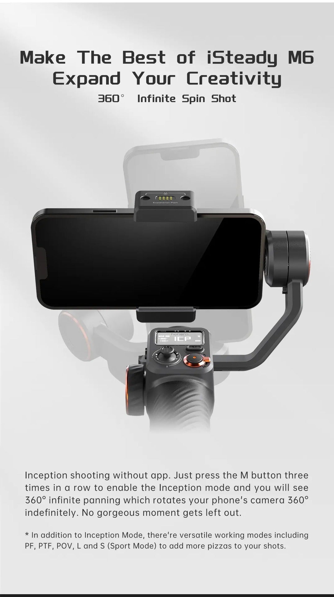 AI Face-Tracking Vlog Three-Axis Stabilizer