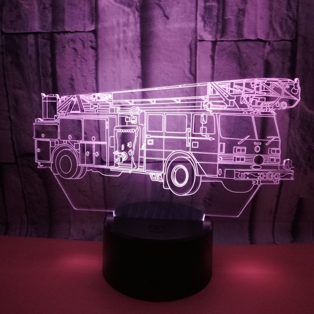 LED Desk Lamp Fire Truck Design