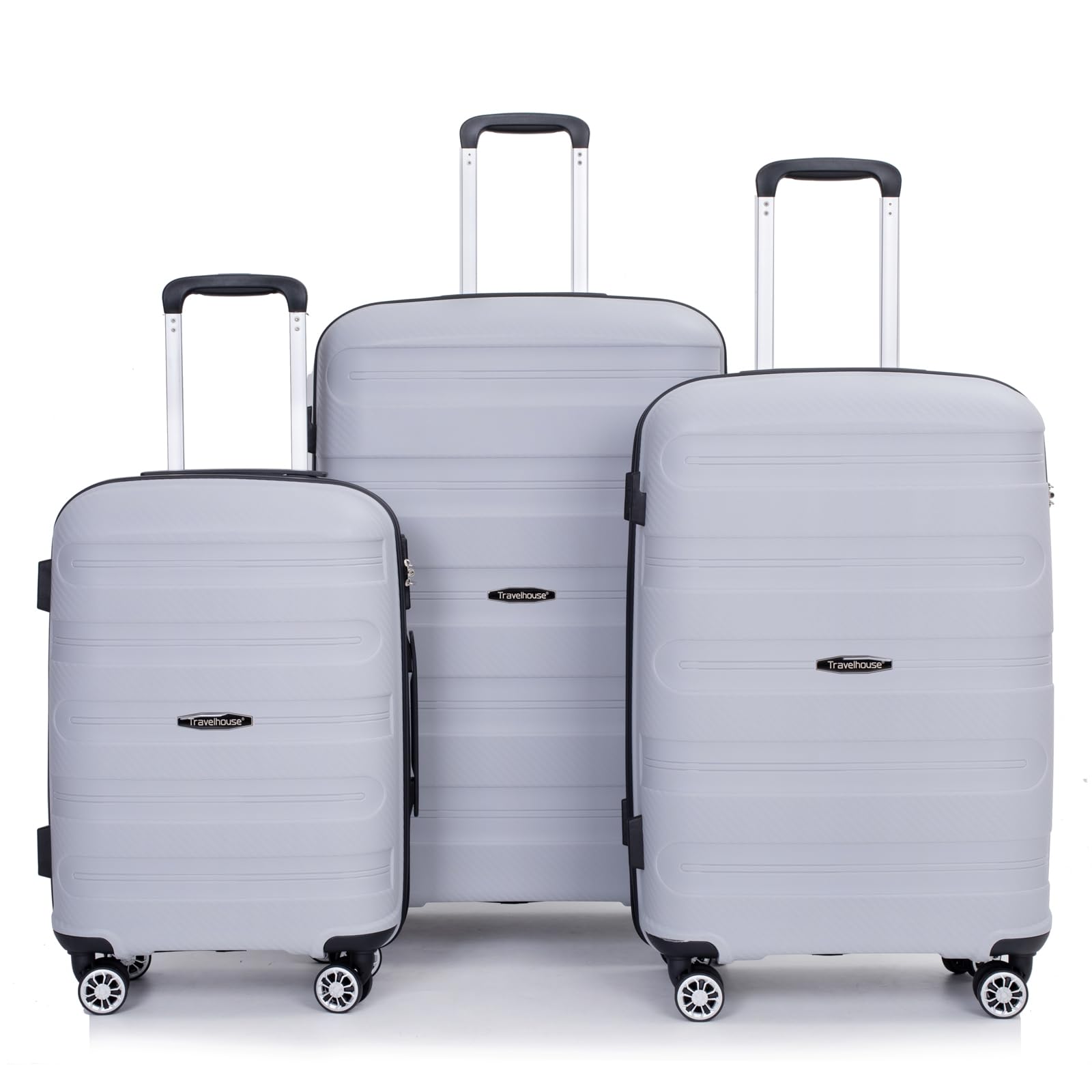 3-Piece PP Hardshell Luggage Set with TSA Lock