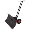30-Inch Wheeled Snow Pusher with Adjustable Handle